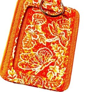 **Orange Dragonfly / Butterfly ID Holder**